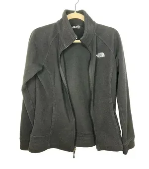 North Face Full Zip Fleece Women's Size Medium Black Hiking Warm Active thumbnail 3