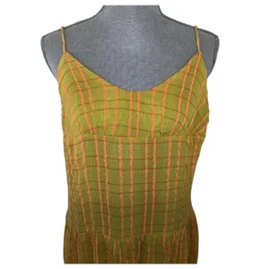 Free People $108 NWT Marigold Maxi Dress Plaid Cotton Woven Strappy Small thumbnail 7