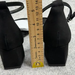 Steve Madden Size-6M Rae Black Suede Block Heel Ankle Strap Sandals thumbnail 6