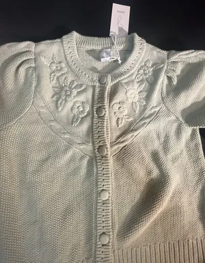 Joie Floral Embroidered Button-Down Cardigan thumbnail 6