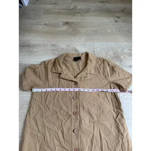 Lumiere utility Tan Short Sleeve Button Down Romper Women's Size Small thumbnail 6