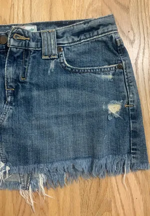 Abercrombie Distressed Denim Skirt thumbnail 4