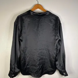 Satin Blouse Black Luxe Rachel Zoe Whimsigoth Minimalist Large thumbnail 5