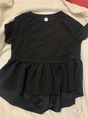 SheIn Black Peplum Top thumbnail 1