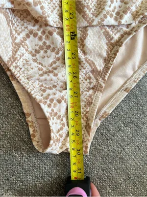 Kona Sol Beige and Light Brown Snakeskin Patterned Swim One Piece | Large 12-14 thumbnail 4