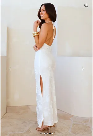 Hello molly admired from all angles halter maxi dress white thumbnail 3