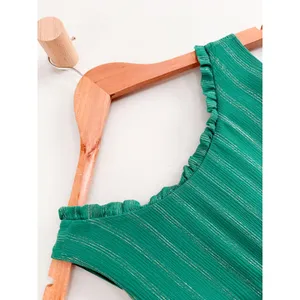 Sézane | Alexandra Green‎ Striped Dress Tie Back | SZ 34 / US 2 thumbnail 5