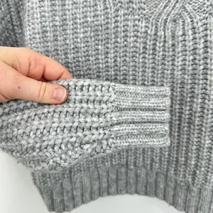 Aerie Womens XS Gray Cable‎ Knit Mock Neck Pullover Sweater Casual Warm Cozy thumbnail 5