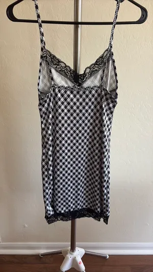 Houndstooth Print Dress Black Size XS thumbnail 2