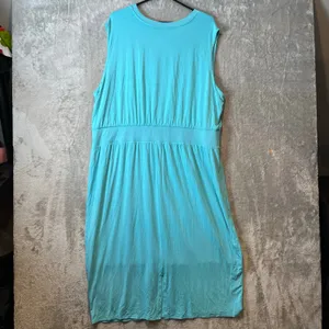 Athleta Santorini Cinch Dress Sz 2X Athleisure‎ Athletic Gulf Green Blue thumbnail 3
