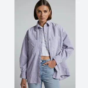 Nwt Levi'S - Jovi Relaxed Shirt In Purple Garment Dye thumbnail 2