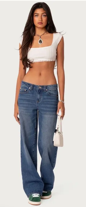 Edikted Carpenter Low Rise Baggy Jeans thumbnail 1