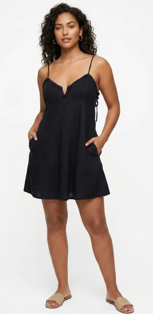 Free People Black Sleeveless Dress/Tunic - Size Large thumbnail 1