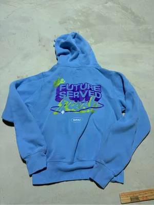 Poppi x target Blue Pullover Hoodie sweatshirt XS thumbnail 9