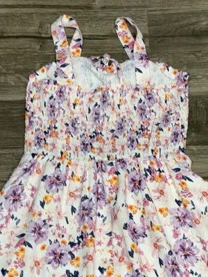 GRACE KARIN Floral Smocked Ruffle Maxi Dress Size S thumbnail 10