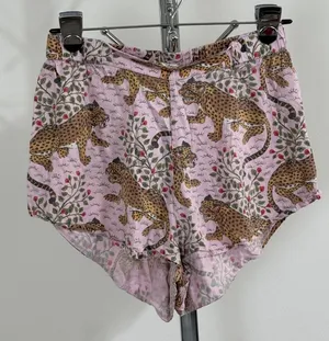 Printfresh Bagheera Pink Leopard Cotton Pajama Sleep Shorts Womens Size XS thumbnail 1
