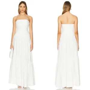 Shona Joy | NWT Maiori Strapless Tiered Maxi Long Formal Gown Dress, Ivory White thumbnail 2