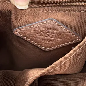 Fossil Ada Bucket Bag purse leather brown keys shoulder bohemian cottagecore thumbnail 7