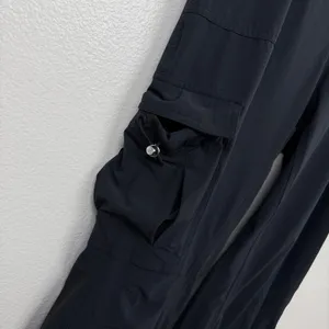 Alo Pants Womens Large Black It Girl Cargo Yoga Athleisure High Waist Pocket thumbnail 3