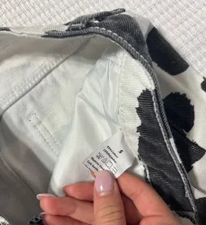 Cow Print Denim Mini Skirt Multiple thumbnail 4
