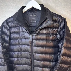 Calvin Klein Women's Black Packable Down Puffer Jacket Lightweight Small thumbnail 4