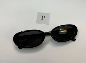Small 90s Oval Black Sunglasses / Black Oval Sunglasses thumbnail 5