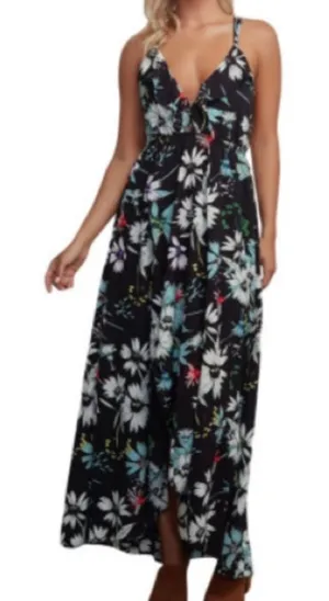Boho Split Skirt Maxi Dress Black Size L thumbnail 1