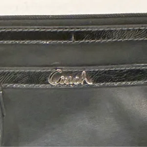 Coach Black Penelope Medium Smooth Leather Wristlet Wallet Card Coin Holder thumbnail 2