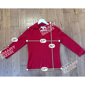 Collection fifty nine 100% cashmere red collared sweater small thumbnail 7