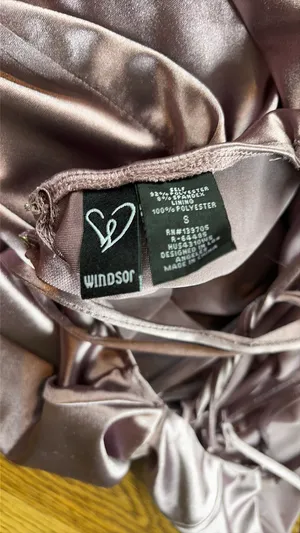Windsor satin dusty purple tie back dress thumbnail 3