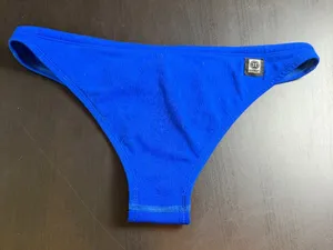 JOLYN Jo Lyn Bright Cobalt Blue Drawstring Swim Bikini Bottoms Size Medium thumbnail 3