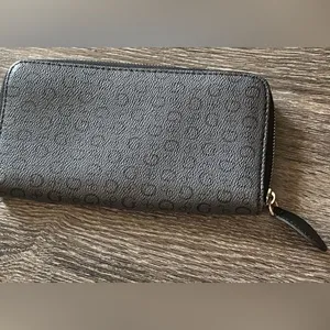 Guess Black Leather Logo Zip Wallet thumbnail 3