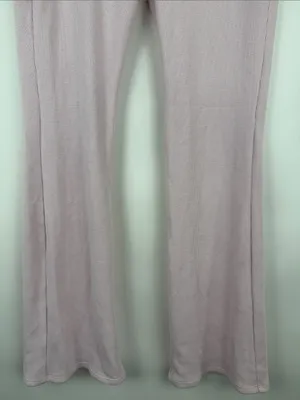 Gilly Hicks Mid Rise Flare Cozy Pink Waffle Lounge Pants Size Medium thumbnail 5