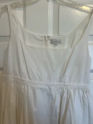 Rebecca Taylor Dress White Knee Length Snatched Waist with a Flare thumbnail 2