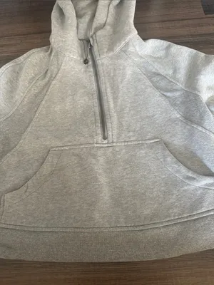 Lululemon Women’s Light Gray Scuba Half-Zip Hoodie thumbnail 4