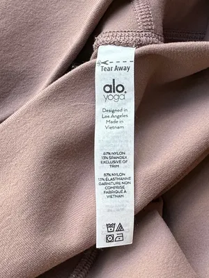 Alo Mauve Cropped Active Leggings with Sheer Panels sz M thumbnail 8