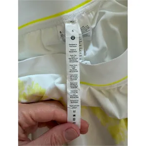 Lululemon Court Rival HR Skirt Extended Liner Electric Lemon Size 6 thumbnail 5