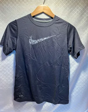 Nike Dri-Fit Silver Gray Short Sleeve Top thumbnail 1