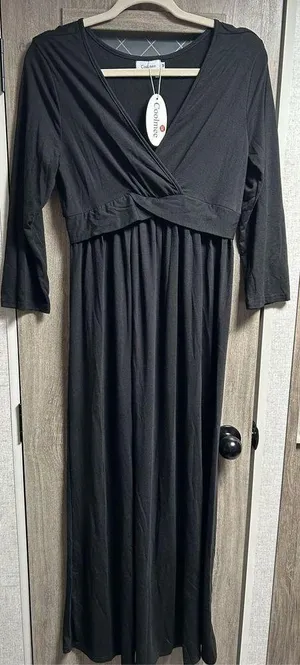 NEW Coolmee Maternity Dress V-Neck M 3/4 Sleeve M thumbnail 5