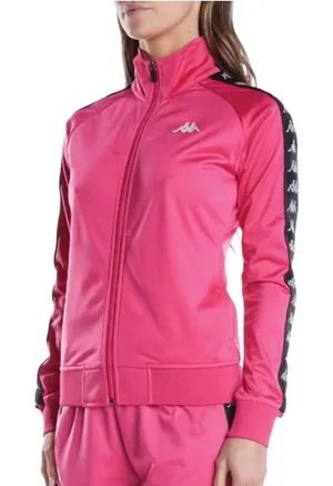 Kappa 222 Banda Anniston Track Jacket Women Medium Pink Good Logo Tape Zip Up thumbnail 1
