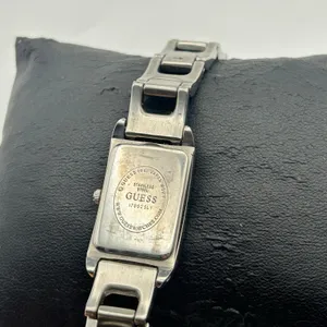Guess Silver Tone Rectangular Dial Minimalist Women’s Watch Working thumbnail 4