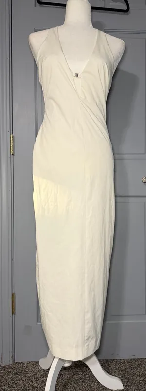Zara Ivory Sleeveless Maxi Wrap Dress thumbnail 1