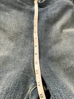 EB DEMIM Split Hem Jegging size Medium with side zipper slit hem NWT Tommy wash thumbnail 12