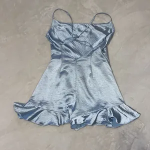 American Threads Light Blue Satin Ruffle Romper thumbnail 3