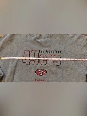 Riddell San Francisco 49ers Houndstooth Crewneck Sweatshirt NFL Gray Black White thumbnail 9