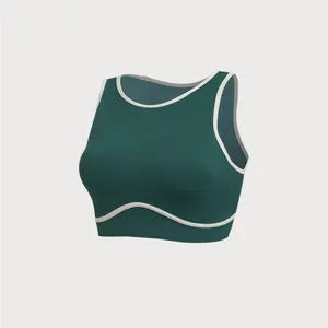 Berlook Dark Green Round Neck Line Tank Top thumbnail 7