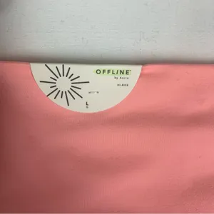 Aerie women's large hugger leggings in pink new coral athletic high rise gym wor thumbnail 7