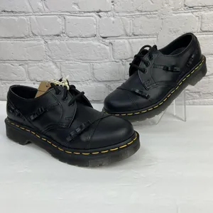 Dr.‎ Martens 1461 Bow Oxford Women's Black Smooth Leather Lace Up Shoes Size 6 thumbnail 2