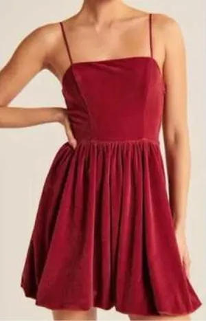 Abercrombie & Fitch Burgundy‎ Mini Dress medium thumbnail 1