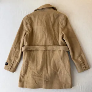 Vintage John Weitz Pure Camel Hair Double Breasted Pea Coat Women Size 8 Tan thumbnail 11